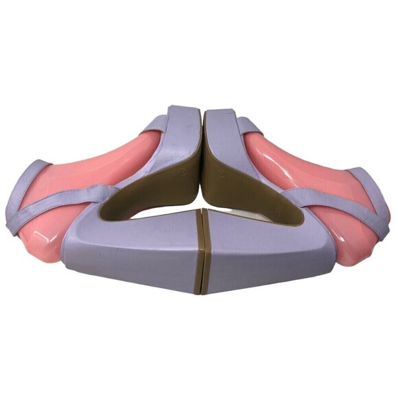 Va Cobra Heels Block Heel Chunky Triangle Light Purple Size 5.5 NEW - Picture 2 of 15